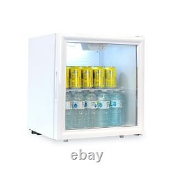 SIA Drinks Fridge, 58L Table Top Beer / Wine Cooler With Glass Door DC6WH