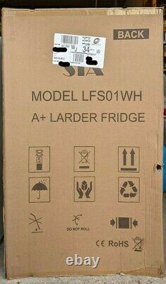 SIA Fridge, Model LFS01WH, White, Under Counter Larder Fridge, 91 Litre Capacity