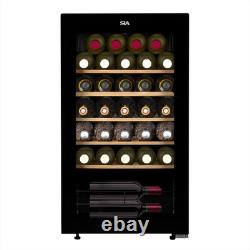 SIA HSWC90BL/G Freestanding 90L, 34 Bottle Wine Cooler Chiller in Black GRADED