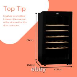 SIA HSWC90BL/G Freestanding 90L, 34 Bottle Wine Cooler Chiller in Black GRADED