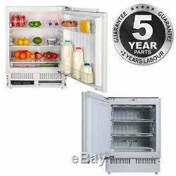 SIA Integrated Under counter Larder Fridge & Freezer Twin Pack A+