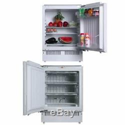 SIA Integrated Under counter Larder Fridge & Freezer Twin Pack A+