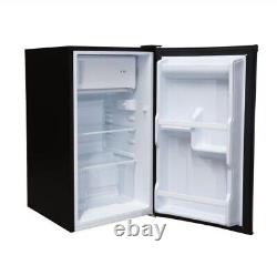 SIA LFIBL 48cm Black Free Standing Under Counter Fridge With 3 Ice Box