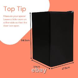SIA LFIBL 83L Black Freestanding Under Counter Fridge with 3 Ice Box, E Rated