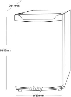 SIA LFS01WH 48Cm White Freestanding 91L under Counter Larder Fridge