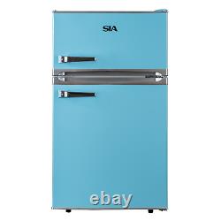 SIA RFM88PB 88L Freestanding Under Counter Retro Fridge Freezer Blue