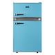 Sia Rfm88pb 88l Freestanding Under Counter Retro Fridge Freezer Blue