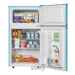 SIA RFM88PB 88L Freestanding Under Counter Retro Fridge Freezer Blue