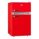 Sia Rfm88r 88l Freestanding Under Counter Retro Fridge Freezer, Red Graded