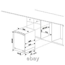 SIA RFU102 Built In White Built In Integrated Under Counter Fridge With Ice Box