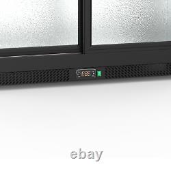 SIA SBB190BL2 Black 190L Commercial Back Bar Fridge With Sliding Doors