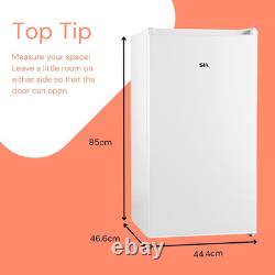 SIA SFR44WE 83L White Freestanding under Counter Fridge with Chiller 2 Glass She