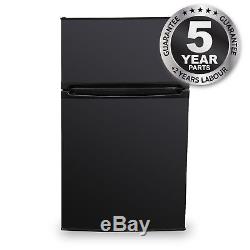 SIA UFF01BL 92L Freestanding Black Under Counter 2 Door Fridge Freezer A+ Energy