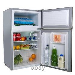 SIA UFF01SS 88L Silver/Grey Freestanding Under Counter 2 Door Fridge Freezer