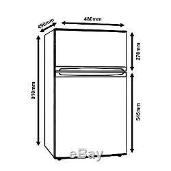 SIA UFF01WH 92L White Freestanding Under Counter 2 Door Fridge Freezer A+ Energy