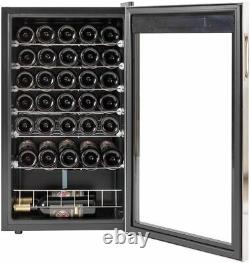 SMAD 33 Bottles Compressor Wine Fridge Beverage Cooler Champagne LED Light, 95L