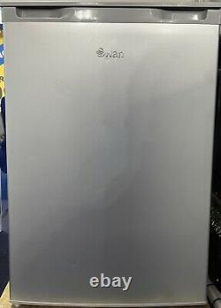 SWAN SILVER UNDERCOUNTER 55cm FRIDGE MOD No SR70201S, IN WORKING ORDER