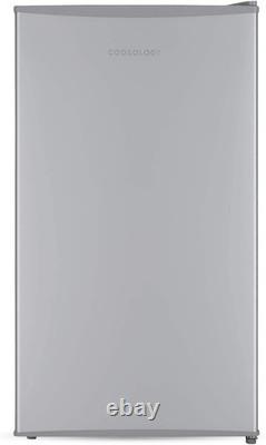 Sleek 93L Under Counter Fridge with Adjustable Temperature Control in Silver
