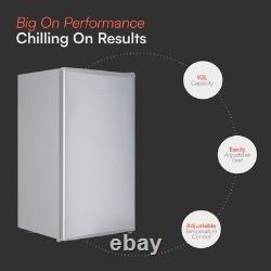 Sleek 93L Under Counter Fridge with Adjustable Temperature Control in Silver