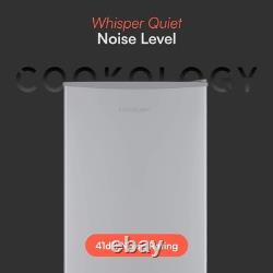 Sleek 93L Under Counter Fridge with Adjustable Temperature Control in Silver