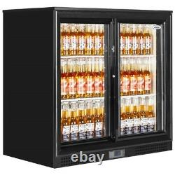 Sliding Door Undercounter Man Cave Home Bar Beer Bottle Cooler Xmas Gift Fridge