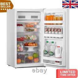 Spacious 93L White Under Counter Fridge with Interior Light & Adjustable Legs