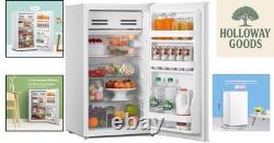 Spacious 93L White Under Counter Fridge with Interior Light & Adjustable Legs