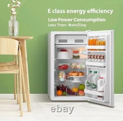 Spacious 93L White Under Counter Fridge with Interior Light & Adjustable Legs