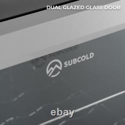 Subcold 115L Under Counter Drinks Fridge Super115 LED Stainless Steel Glass Door