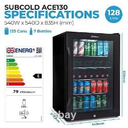 Subcold 130L Beer Fridge ACE130 LED Under-counter Drinks Fridge Auto-Defrost