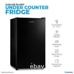 Subcold Eco100 Under Counter Fridge 100 Litre Black As-New Condition