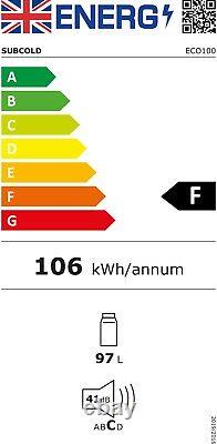 Subcold Eco100 Under Counter Fridge 100 Litre Black As-New Condition