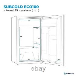 Subcold Eco100 Under Counter Fridge 100 Litre Black Refurbished Grade C