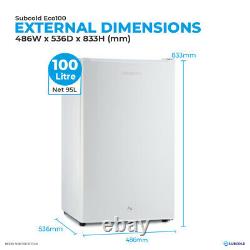 Subcold Eco100 Under Counter Fridge 100 Litre White Lockable