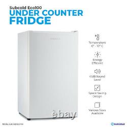 Subcold Eco100 Under Counter Fridge 100 Litre White Lockable