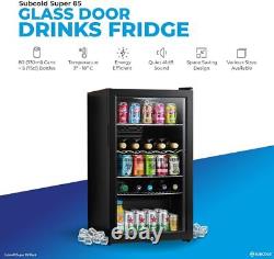 Subcold Super85 LED Premium 85L Drinks Fridge withCompressor Cooling & Adjustable