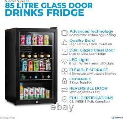 Subcold Super85 LED Premium 85L Drinks Fridge withCompressor Cooling & Adjustable