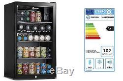 Subcold Super85 LED Under Counter Fridge 85L Beer Wine And Drinks Fridge Black