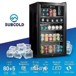 Subcold Super85 LED Under-Counter Kitchen Office Fridge 85L Beer, Wine Drinks