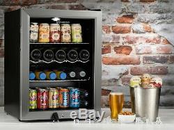 Subcold Super 65 LED Silver Beer & Wine Drinks Fridge Table Top Home Bar