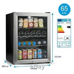 Subcold Super 65 LED Silver Beer & Wine Drinks Fridge Table Top Home Bar