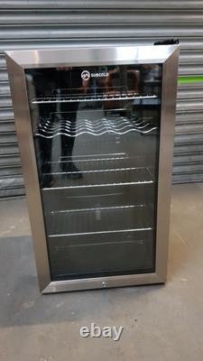 Subcold Super 85 LED Black Under Counter Drinks Display Fridge Wine & Beer Fri