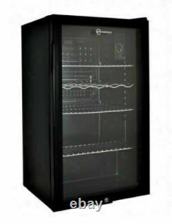 Subcold Super 85 LED Stainless Steel Drinks Fridge Black