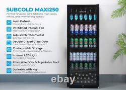 Subcold Tall Drinks Fridge 237L Drinks Cooler Auto Defrost Subcold Maxi250 Black