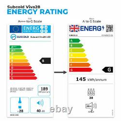 Subcold Viva28 LED Refurbished Grade C Wine Fridge Black 3-18°C 28 Bottle