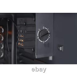 Swan 80L Glass Door Undercounter Freestanding Drinks Fridge SR12030BN, Black, 85W