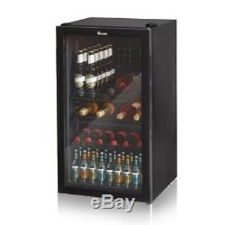 Swan 80 Litre Glass Fronted Under Counter Fridge Black (SR12030BN)