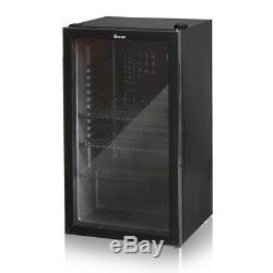 Swan 80 Litre Glass Fronted Under Counter Fridge Black (SR12030BN)