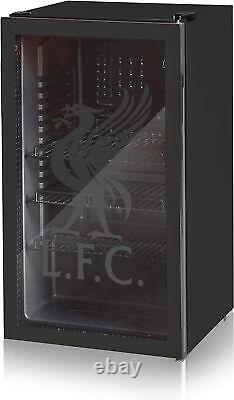 Swan Liverpool FC 80L Glass Fronted Under Counter Fridge 85W, Black