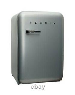 Teknix T130RDS Retro Style Fridge Silver 122 Litre See Description